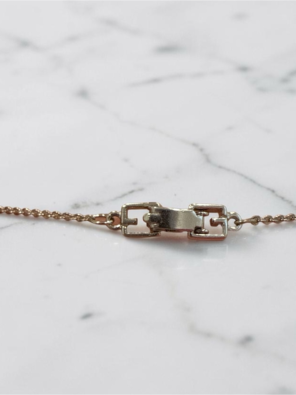 Vintage Givenchy Paris New York Rhinestone Logo Pendant Chain Necklace⁠ - Picture 5 of 6